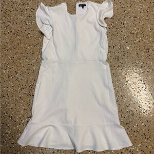 Express Cream Dress with Ruffle Detail